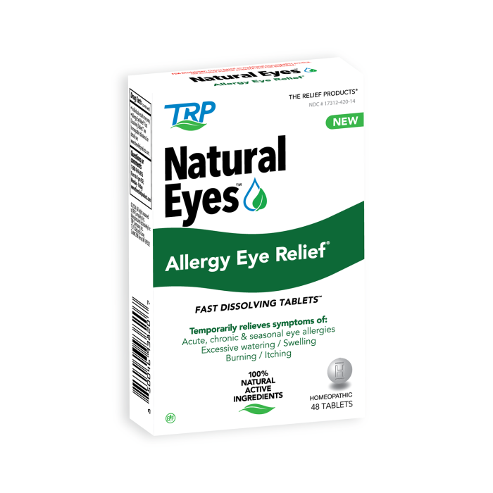 TRP The Relief Products Allergy Eye Relief Fast Dissolving Tablets - Front view