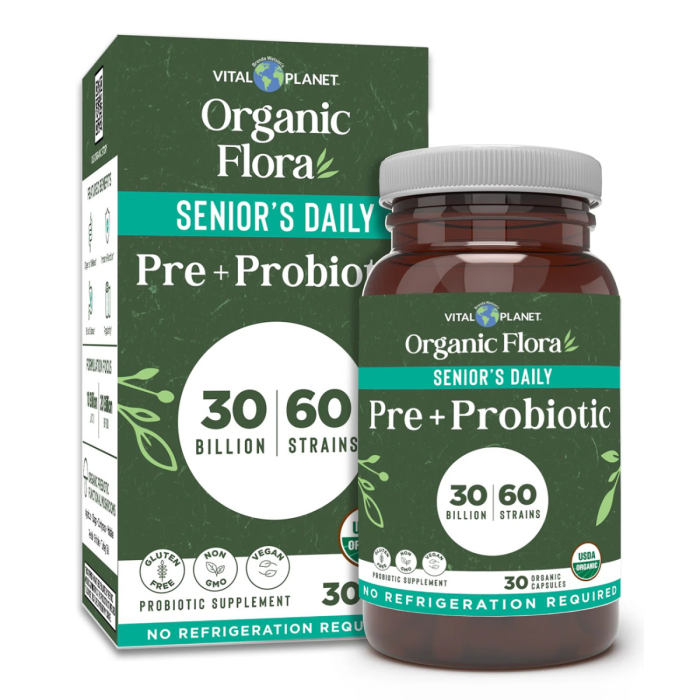 Vital Planet Organic Flora Senior’s Daily Probiotic - Front view