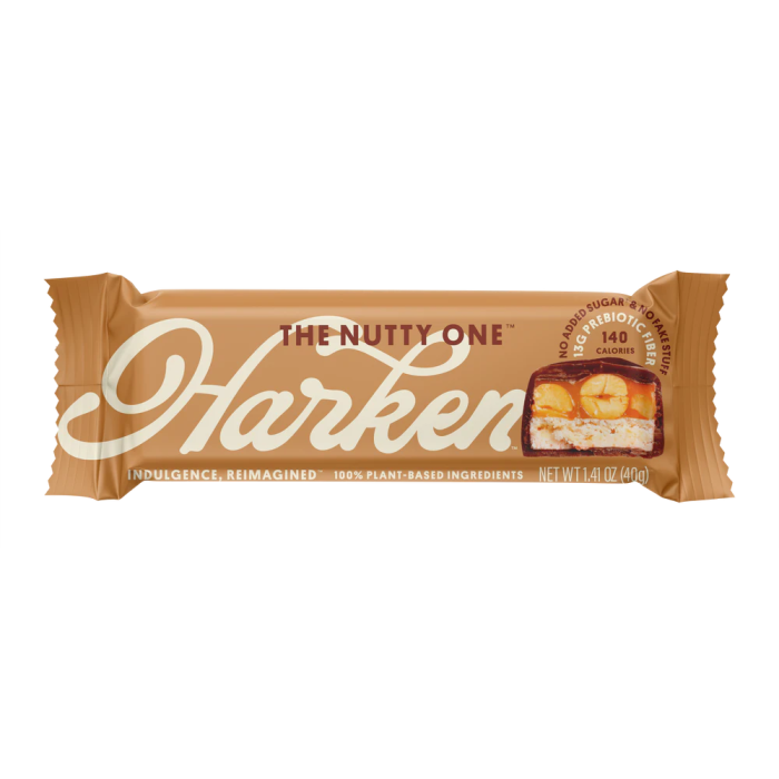 Harken Sweets The Nutty One Peanut & Date Caramel Candy Bar - Front view