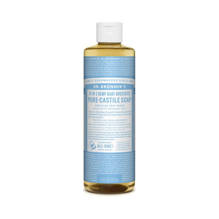 Dr. Bronner's Baby Unscented Pure-Castile Liquid Soap