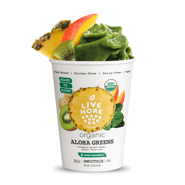 Live More Organics Aloha Greens Smoothie - Front view