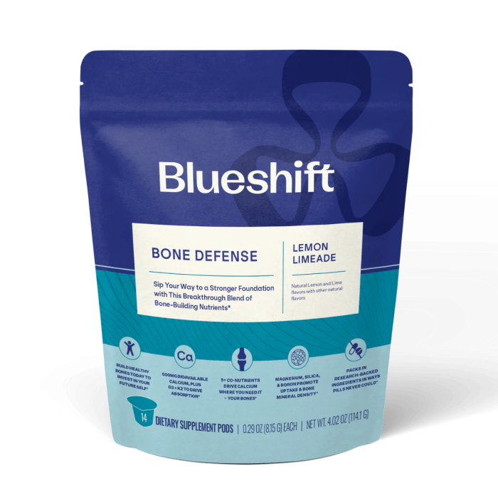 Blueshift Nutrition Bone Defense Lemon Lime-Ade - Front view