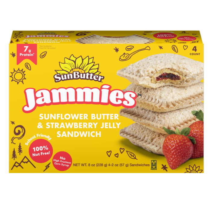 SunButter Sunflower Butter & Strawberry Jelly Sandwich Jammies - Front view