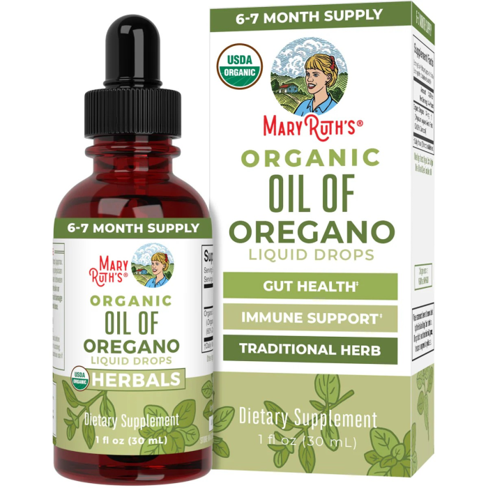 MaryRuth's Organic Oil of Oregano Liquid Drops - Front view