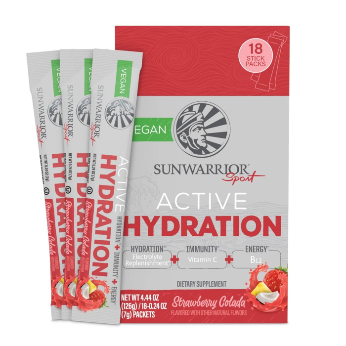 Sunwarrior Active Hydration Strawberry Colada - Front view