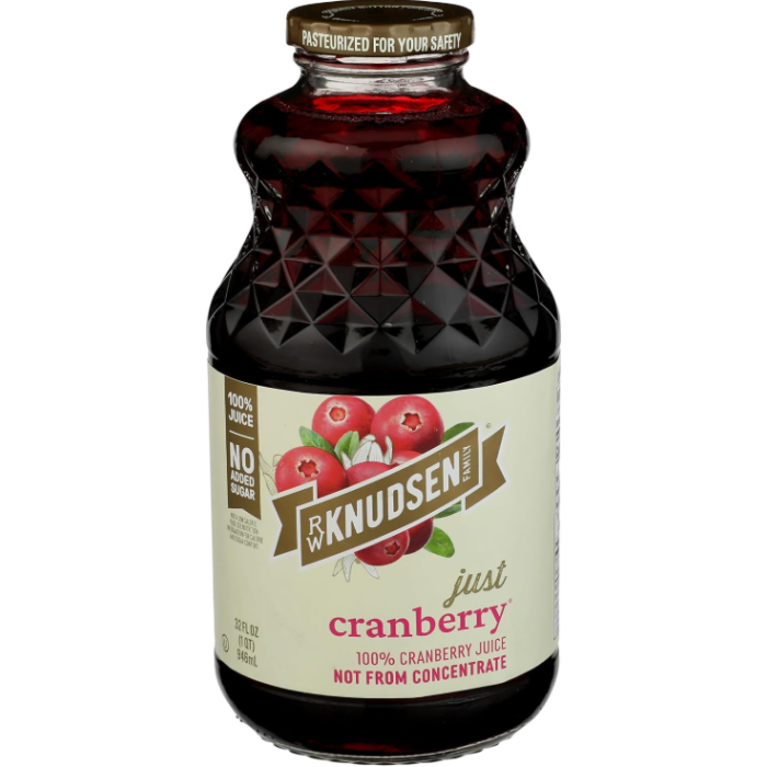 RW Knudsen Just Cranberry Juice, 32oz.