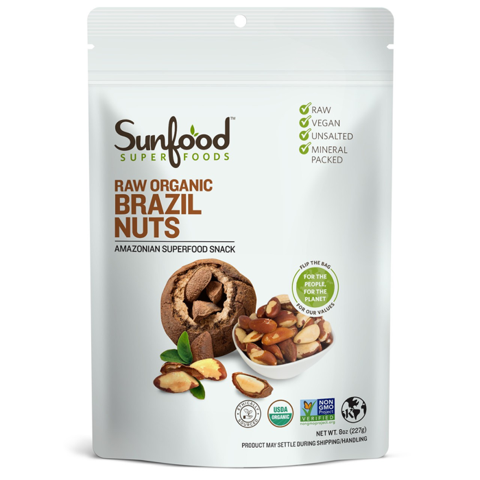Sunfood Organic Brazil Nuts - Front view