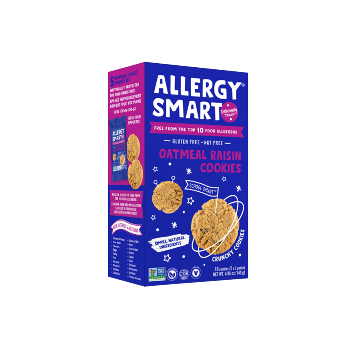 Allergy Smart Oatmeal Raisin Cookies, 4.95 oz.