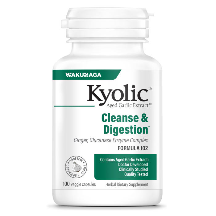 Kyolic Formula 102 Aged Garlic with Enzymes - Front view