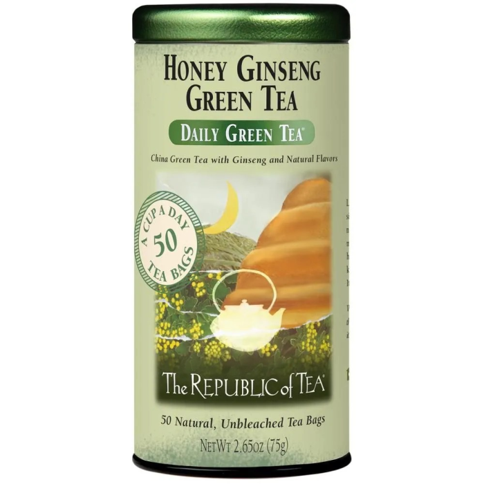 The Republic of Tea Honey Ginseng Green Tea - Front view