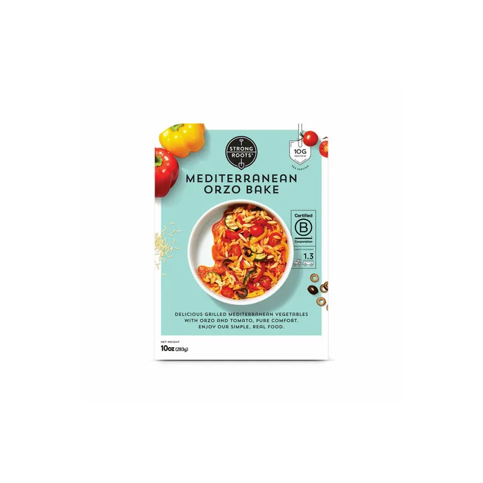 Strong Roots Mediterranean Orzo Bake Frozen Entrée, 10 oz.