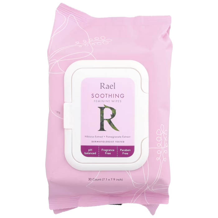 Rael Soothing Feminine Wipes, 30 Count - Front view