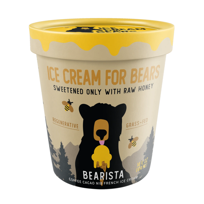 Ice Cream for Bears Coffee Cacao Nib Ice Cream - Front view