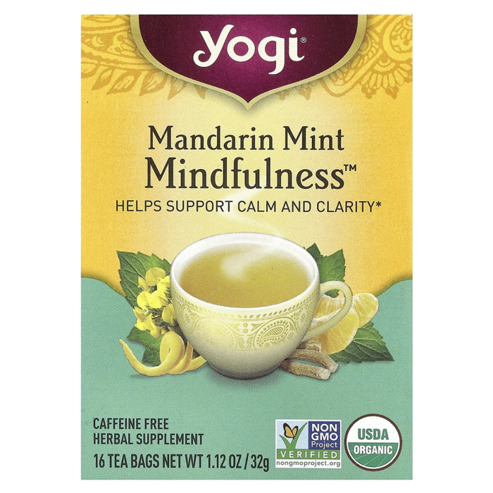 Yogi Tea Mandarin Mint Mindfulness Caffeine Free - Front view