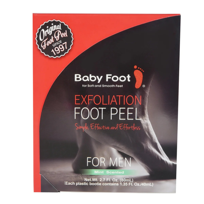Baby Foot Exfoliation Foot Peel for Men - Mint Scented - Front view