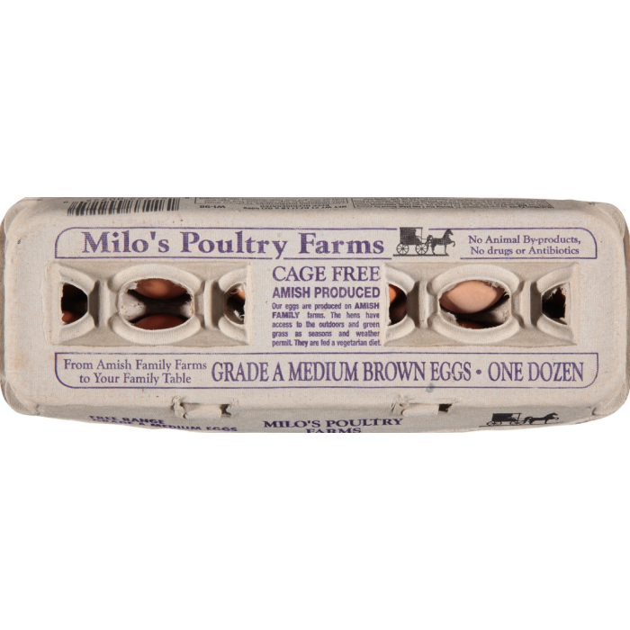 Milo's Grade A Organic Large Eggs, 12 Count