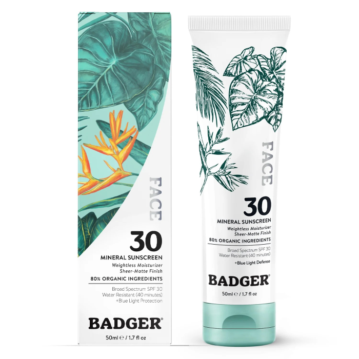 Badger Face Mineral Sunscreen SPF 30 - Front view