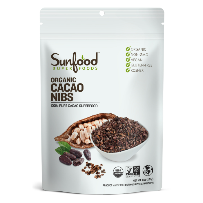 Sunfood Organic Cacao Nibs, 8 oz.