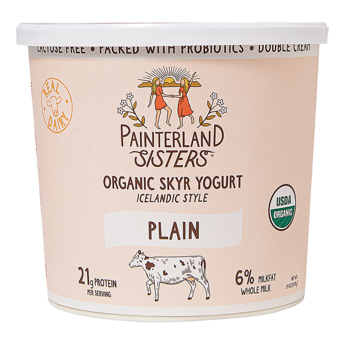 Painterland Sisters Organic Plain Icelandic Style Skyr Yogurt - Front view