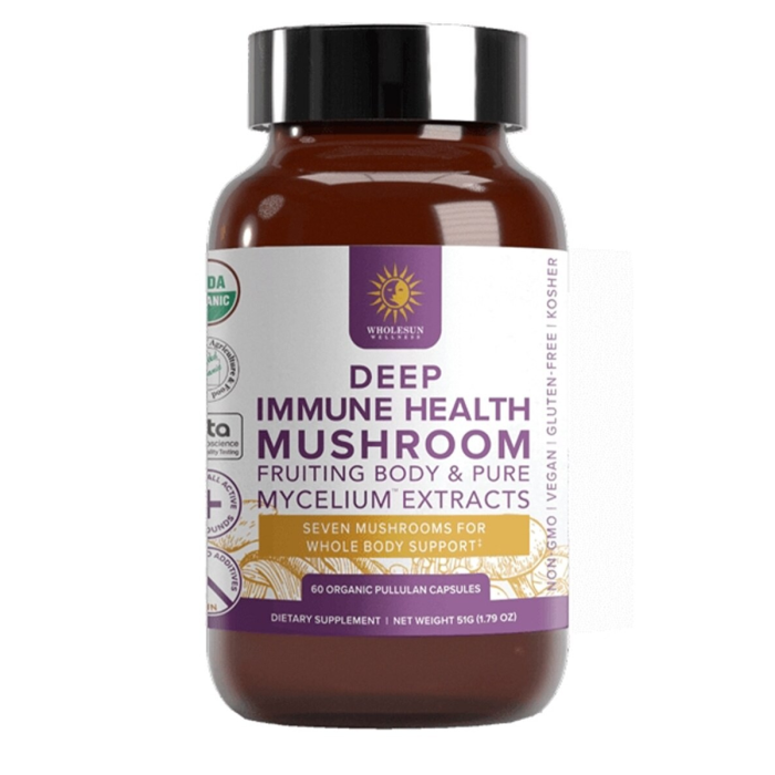 Wholesun Wellness Organic Deep Immune Health Mushroom - Front view