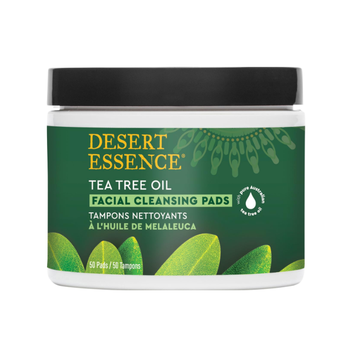 Desert Essence Tea Tree Oil Cleansing Pads, 50 Pads