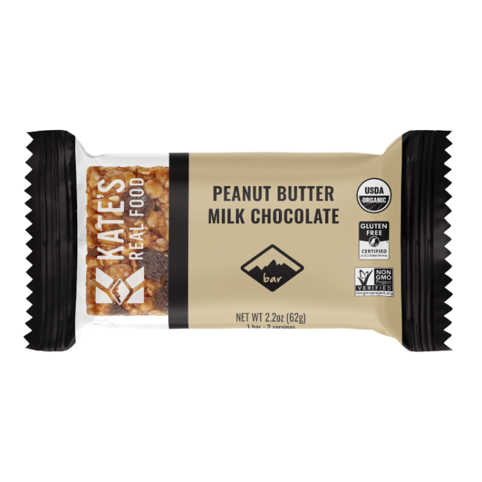 Kate's Real Food Peanut Butter Milk Chocolate Bar, 2.2 oz.