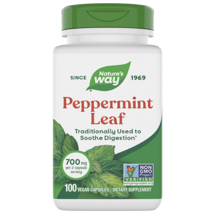 Nature's Way Peppermint Leaf, 100 Vegan Capsules