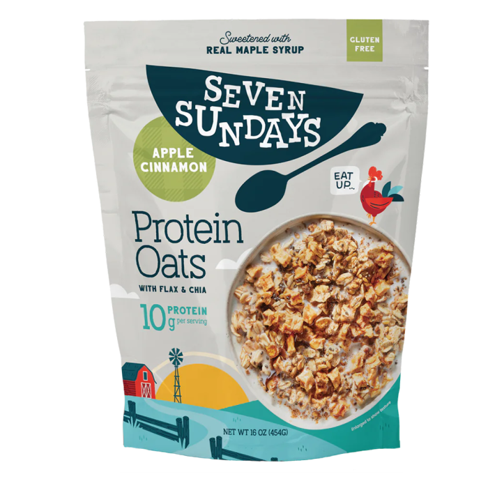 Seven Sundays Apple Cinnamon Protein Oats - Front view