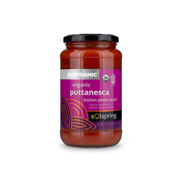 Solspring Biodynamic Organic Puttanesca Italian Pasta Sauce