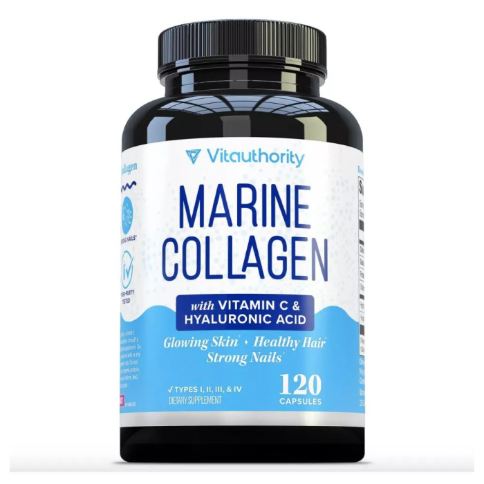 Vitauthority Marine Collagen with Vitamin C & Hyaluronic Acid - Front view