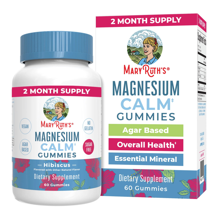 MaryRuth's Kids Magnesium Calm Gummies, Hibiscus - Front view