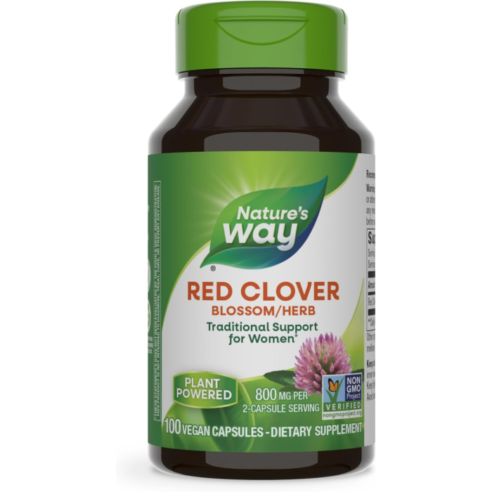 Nature's Way Red Clover Blossoms & Herb 430 mg, 100 Capsules