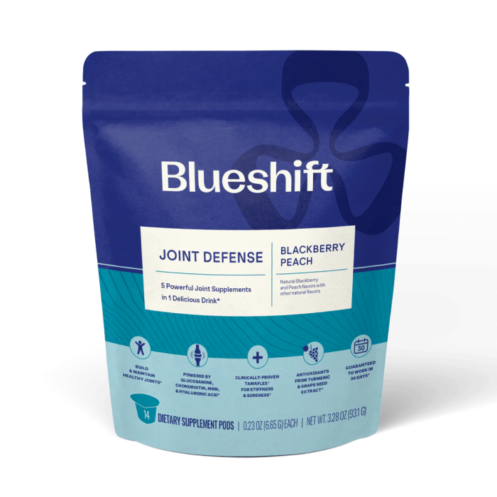 Blueshift Nutrition Joint Defense Blackberry Peach - Front view