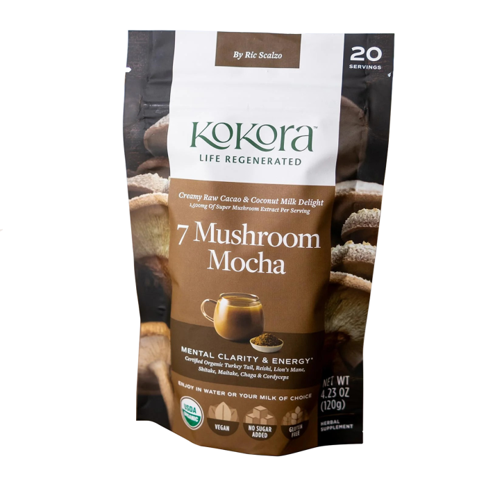 Kokora 7 Mushroom Mocha Powder - Front view