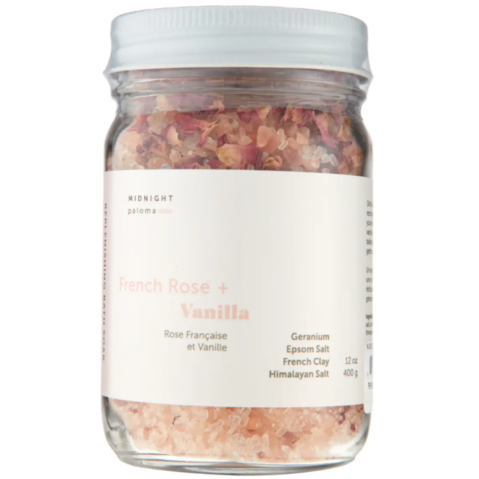 Midnight Paloma French Rose + Vanilla Replenishing Bath Soak, 4 oz. 