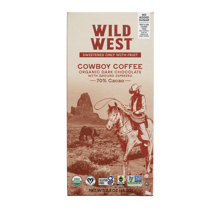 Wild West Cowboy Coffee Dark Chocolate - Front view