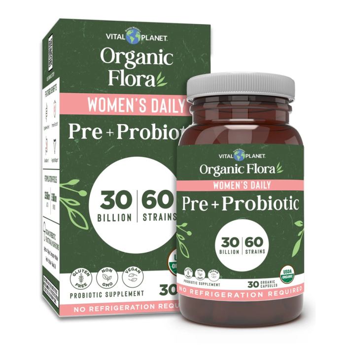 Vital Planet Organic Flora Women’s Daily Probiotic - Front view