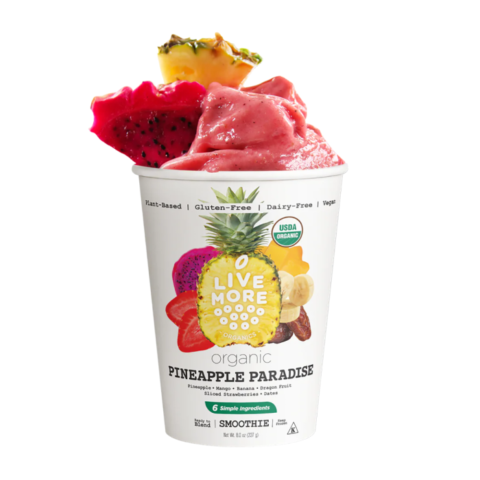 Live More Organics Pineapple Paradise Smoothie - Front view