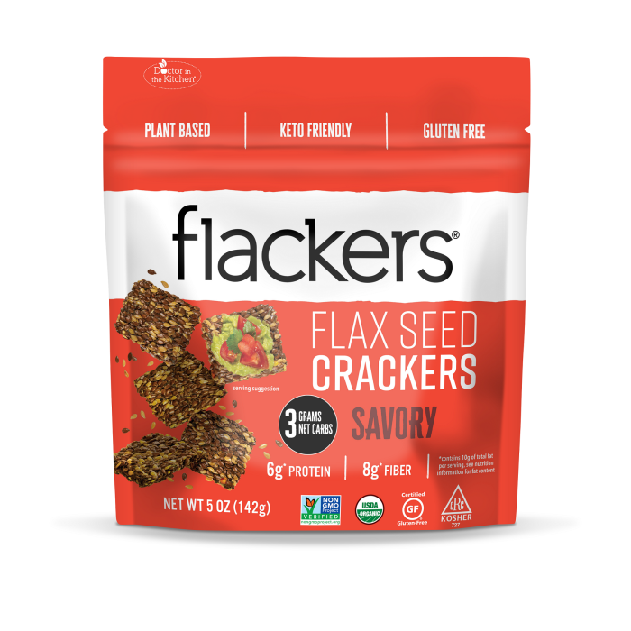 Flackers Savory Flaxseed Crackers, 5 oz.