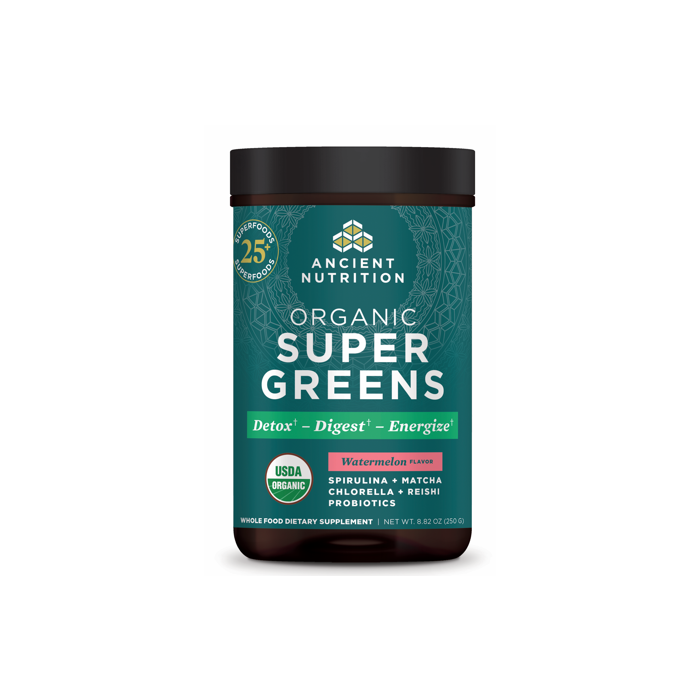 Ancient Nutrition Organic Supergreens Watermelon Powder, 7.23 oz.