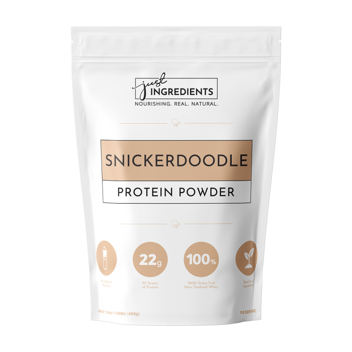 Just Ingredients Snickerdoodle Protein Powder - Front view