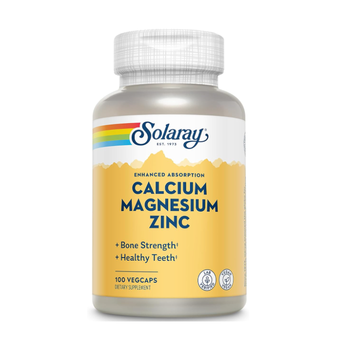 Solaray Calcium Magnesium Zinc, 100 Capsules