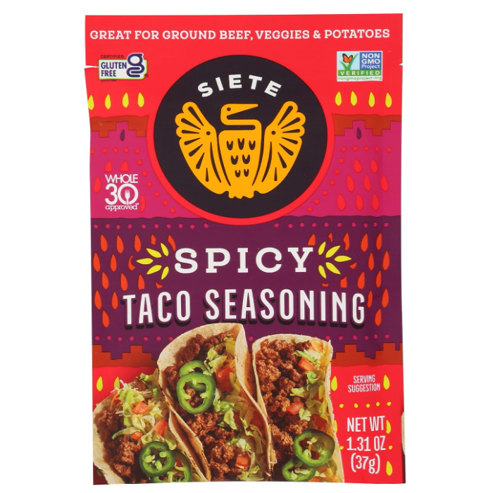Siete Spicy Taco Seasoning, 1.31 oz.