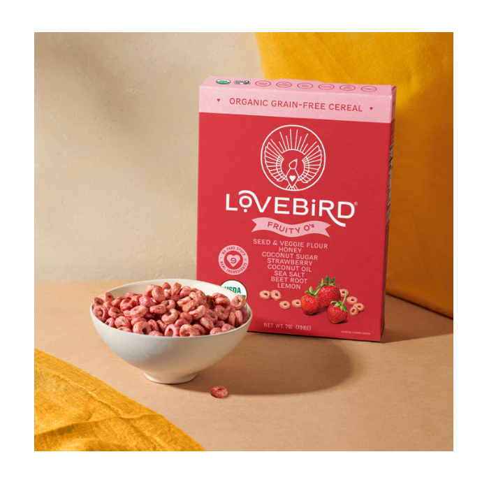 Lovebird Fruity O's Cereal, 7 oz.
