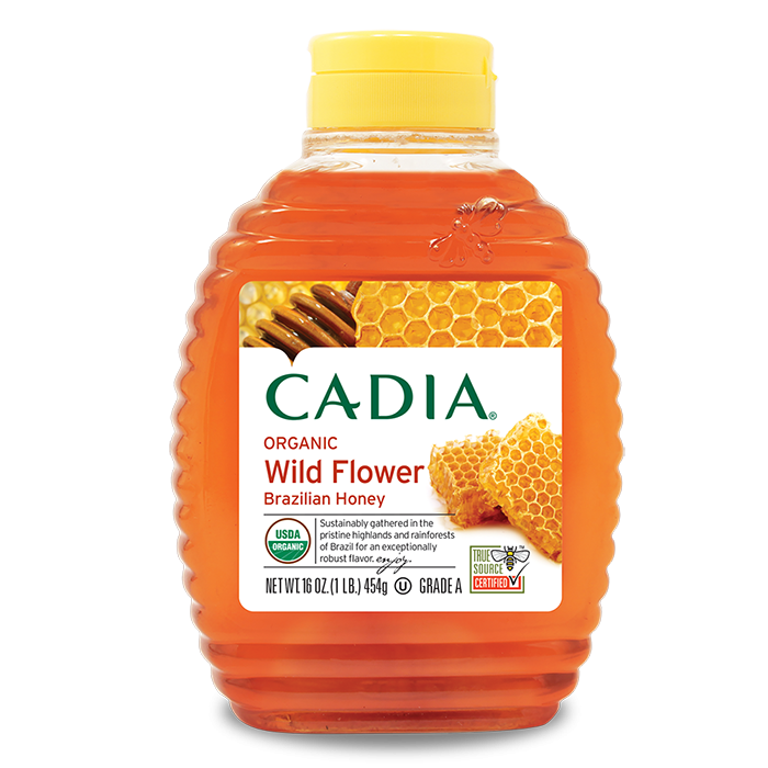 Cadia Organic Wild Flower Brazilian Honey, 16 oz.