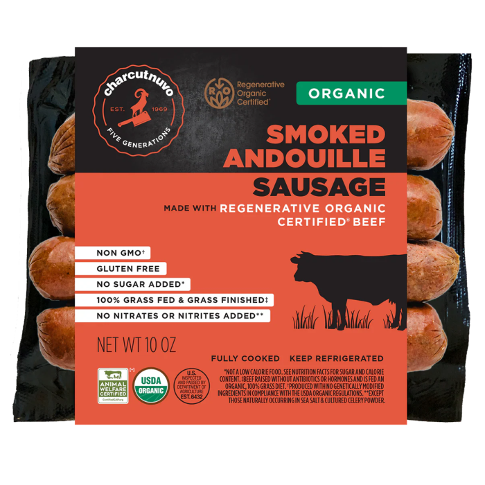 Charcutnuvo ROC Andouille Sausage Made with Beef - Front view