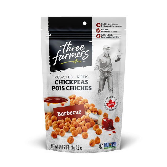 Three Farmers Barbecue Roasted Chickpeas - Front view