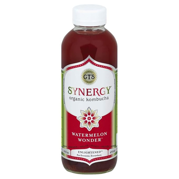 GT's Organic Synergy Raw Kombucha, Watermelon Wonder - Front view