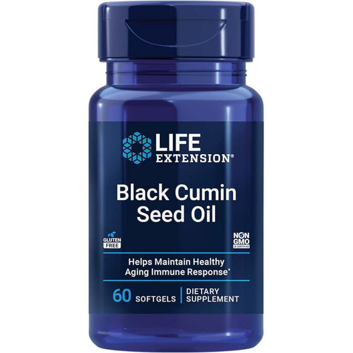 Life Extension Black Cumin Seed Oil - Front view