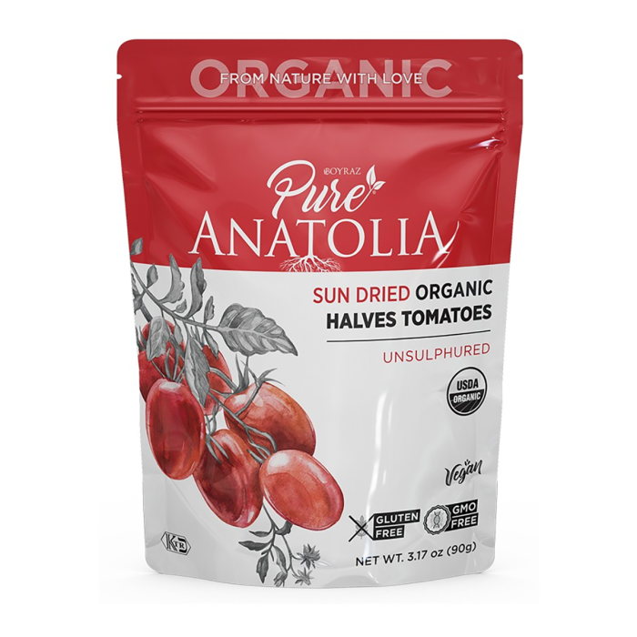 Pure Anatolia Sun Dried Organic Halves Tomatoes - Front view